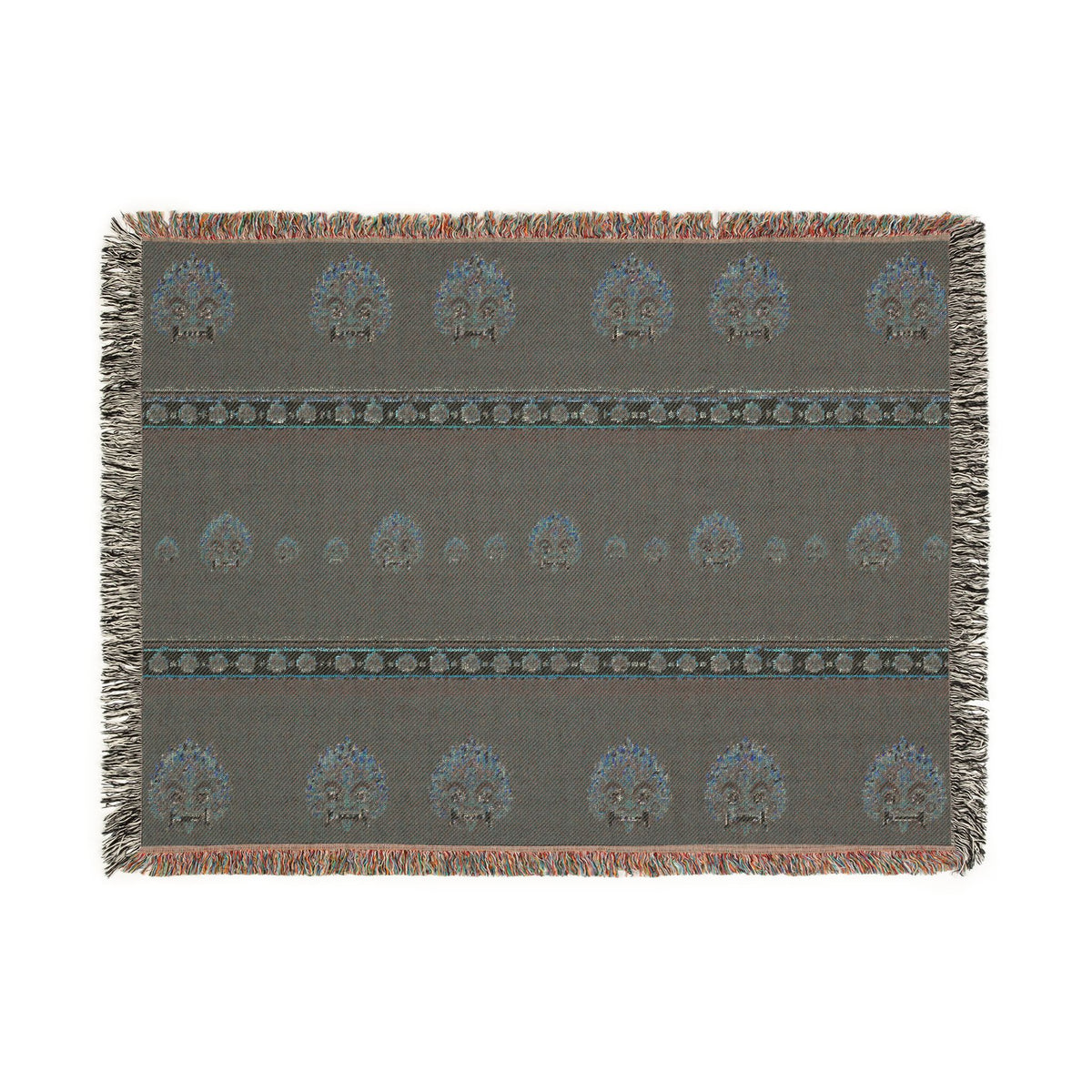 Sri Lankan Gift Woven Blanket Raksha Mask Design
