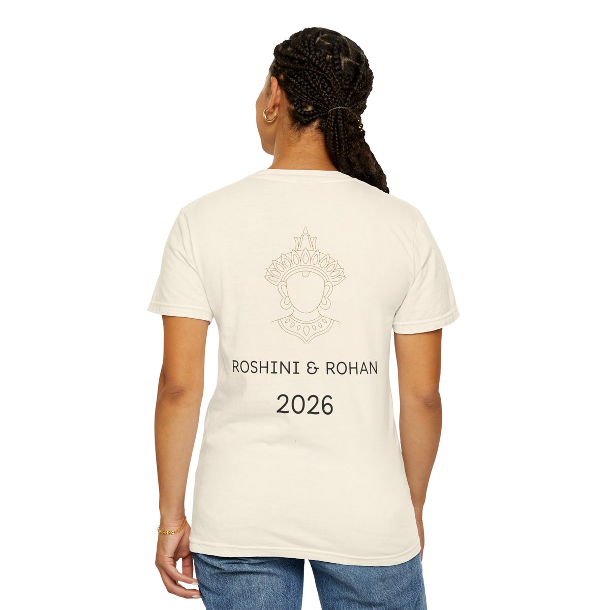 Sri Lanka Destination Wedding T-Shirt — "First Wedding Sri Lanka" Couple Tee (Roshini & Rohan 2026)