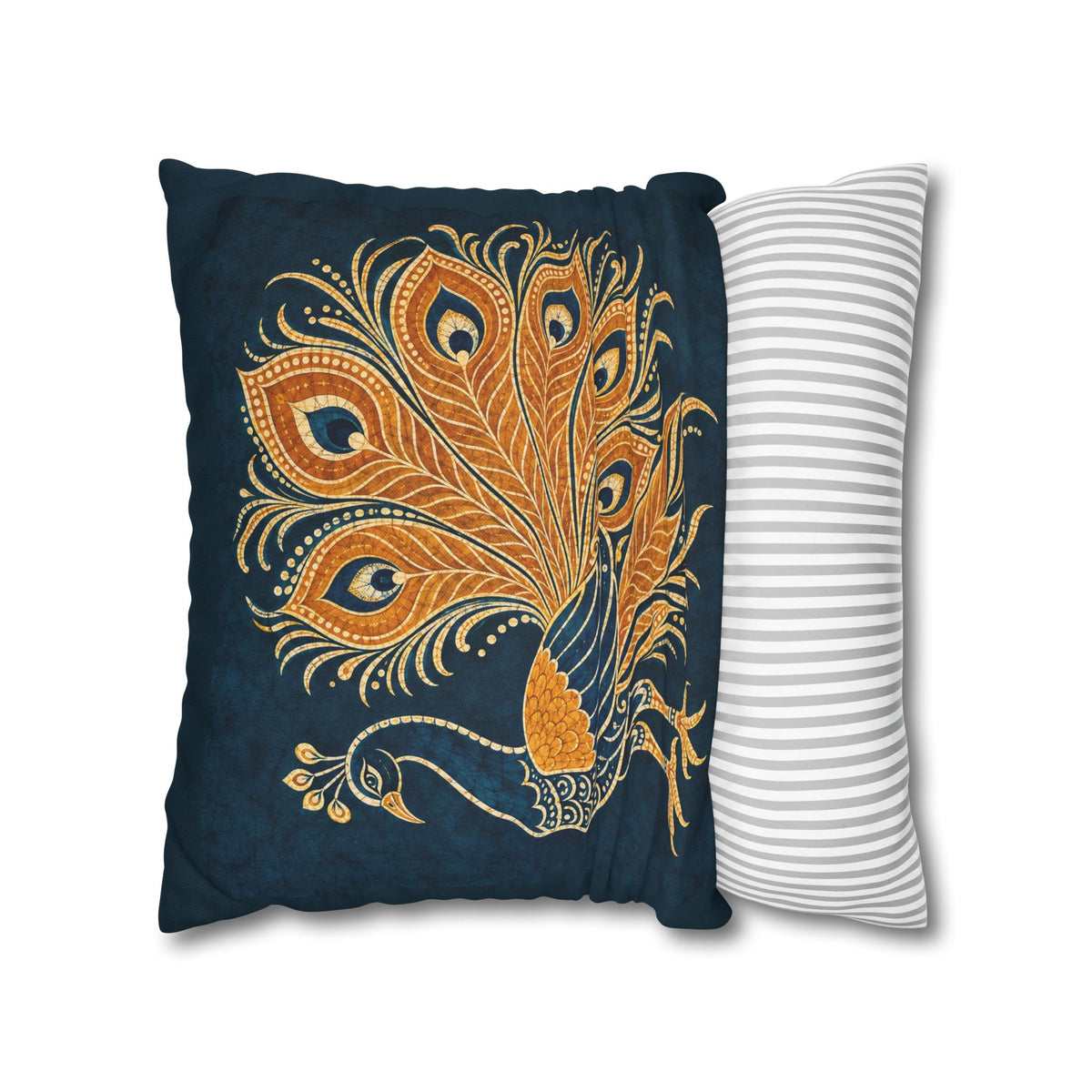 Peacock Batik Cushion Cover Sri Lankan Gift Pillowcase