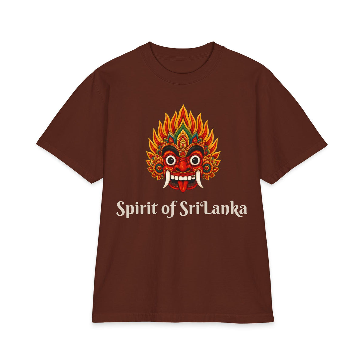 Raksha Spirit Graphic T-Shirt Sri Lankan Devil Dance Mask Heritage Unisex Tee
