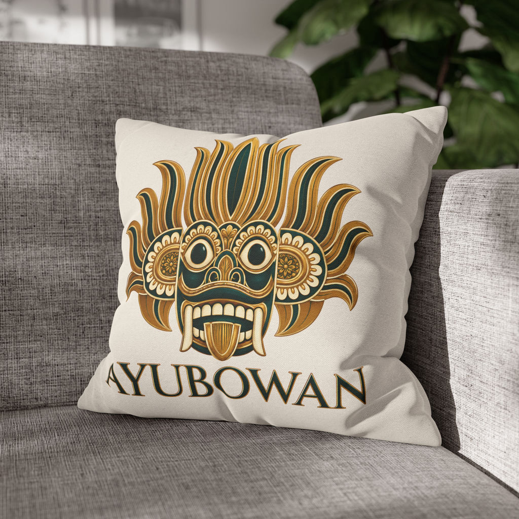 Sri Lankan Gift Pillowcase – Ayubowan Mask Cushion Cover