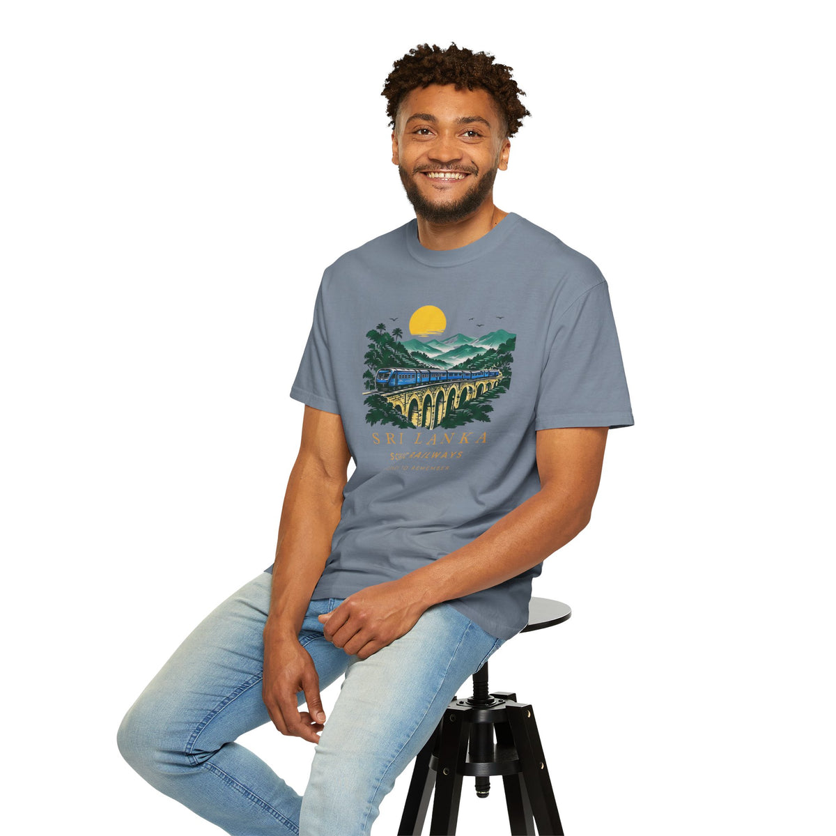 Sri Lanka Nine Arch Bridge Unisex T-Shirt Vintage Railway Tee