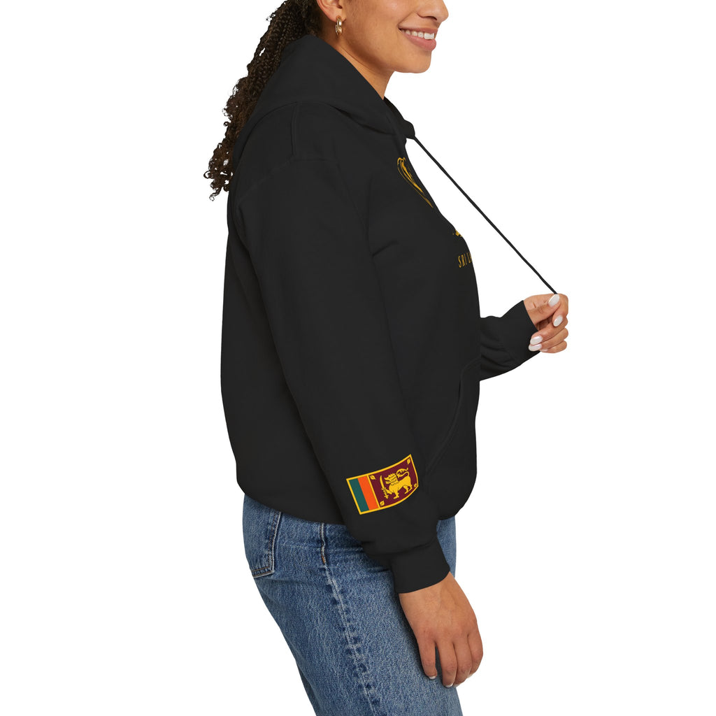 Sri Lanka Elephant Unisex Hoodie Gold Heritage Design
