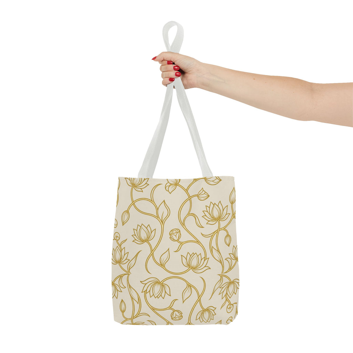 Ceylon Lotus Tote Bag Sri Lankan Temple Flower Canvas Shopper