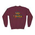 Sri Lanka Kids’ Crewneck Sweatshirt | Tropical Floral Lettering