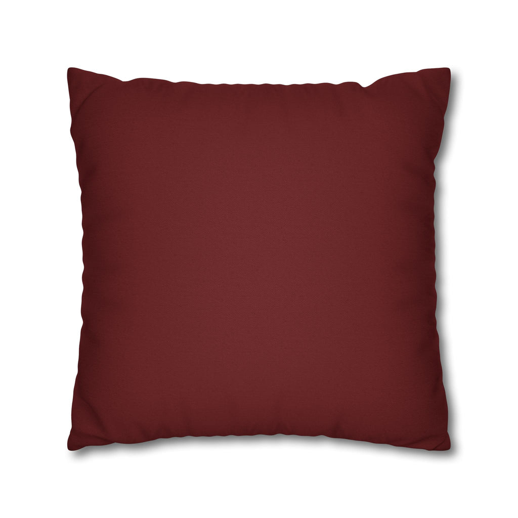 Ayubowan Mask Cushion Cover Maroon Sri Lankan Gift Pillowcase