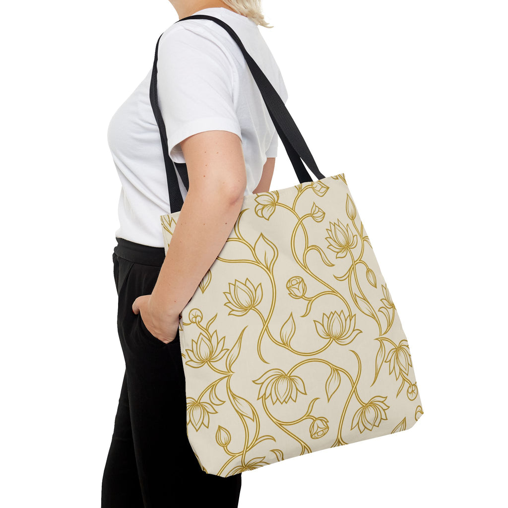 Ceylon Lotus Tote Bag Sri Lankan Temple Flower Canvas Shopper