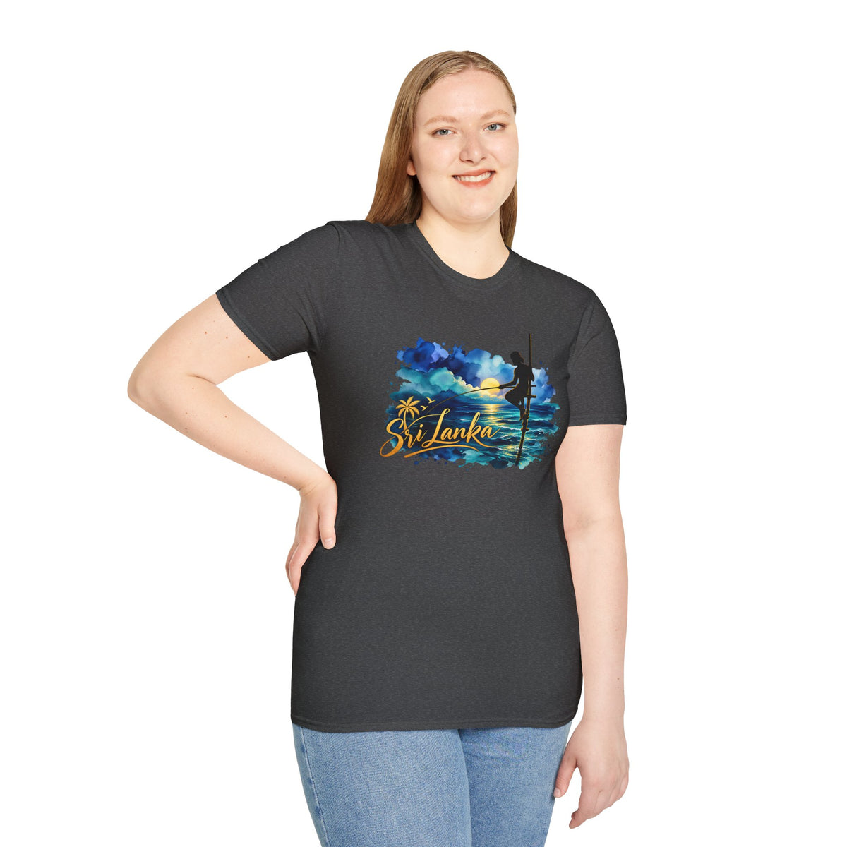 Sri Lanka Watercolor Surf T-Shirt
