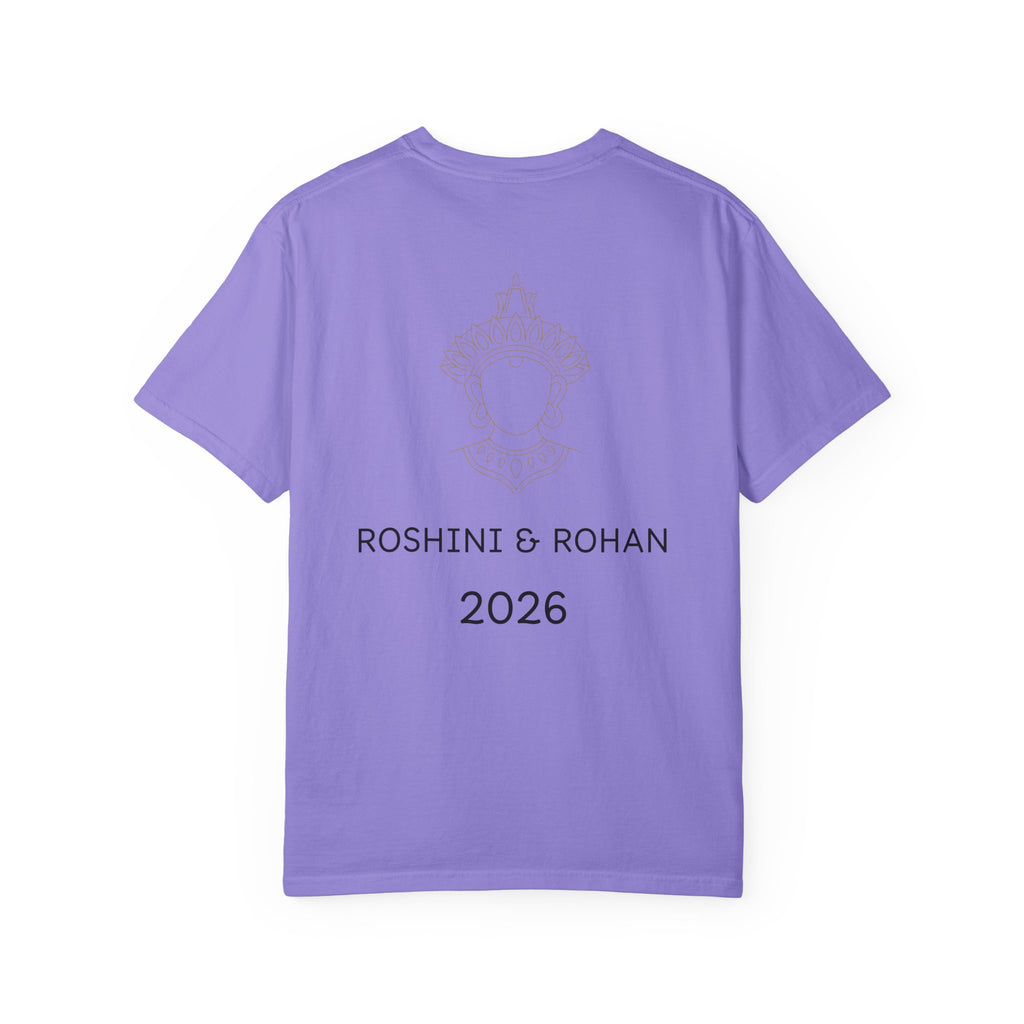 Sri Lanka Destination Wedding T-Shirt — "First Wedding Sri Lanka" Couple Tee (Roshini & Rohan 2026)