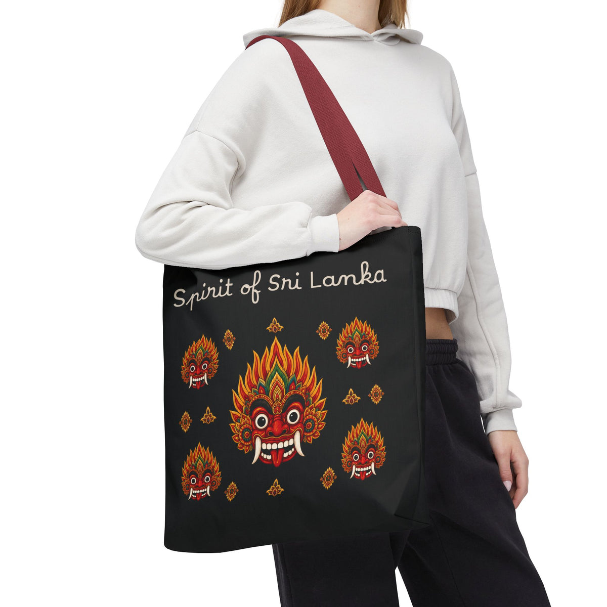 Sri Lankan Gift Tote Bag Spirit of Sri Lanka Raksha Mask Design