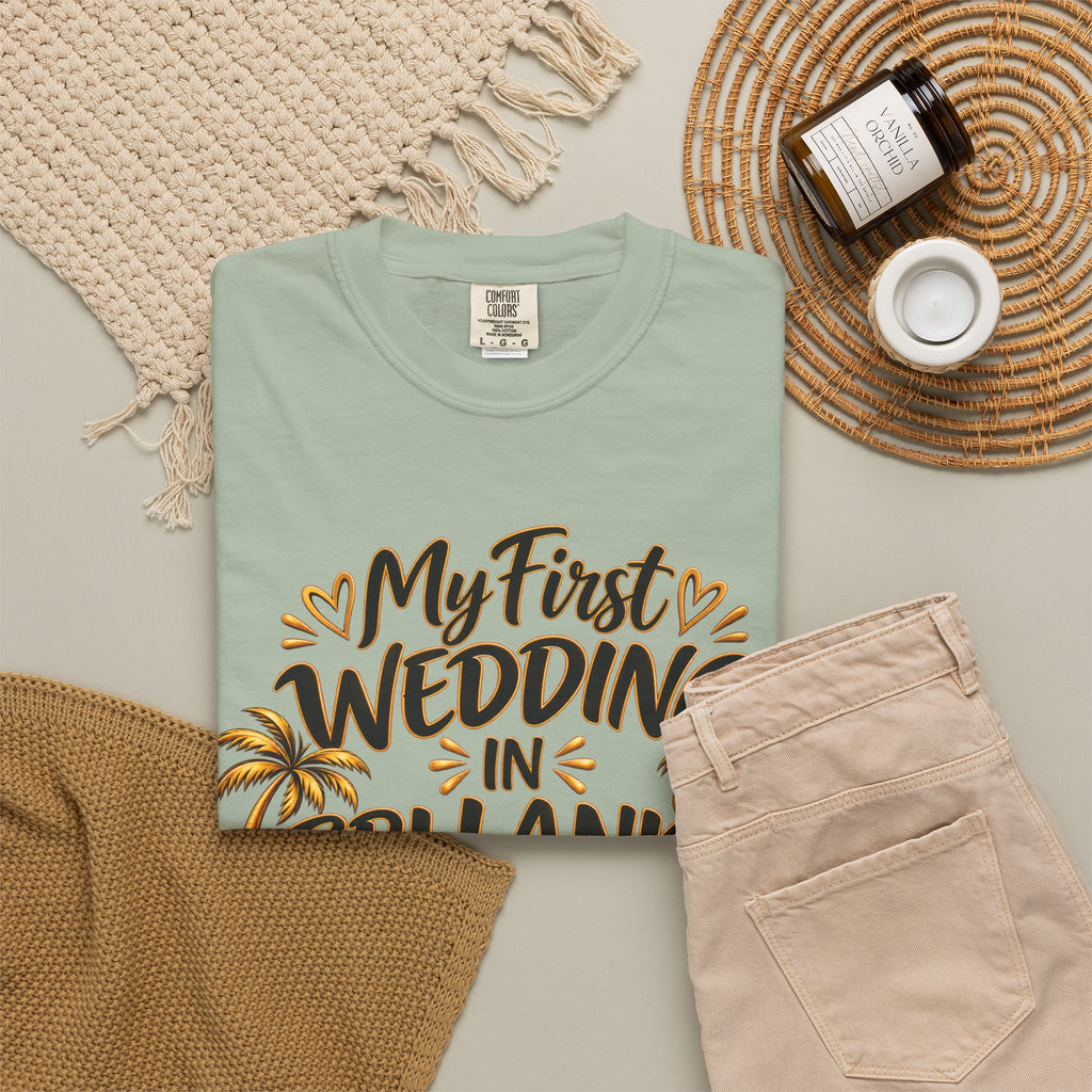 Sri Lanka Unisex Wedding T-Shirt – My First Wedding in Sri Lanka