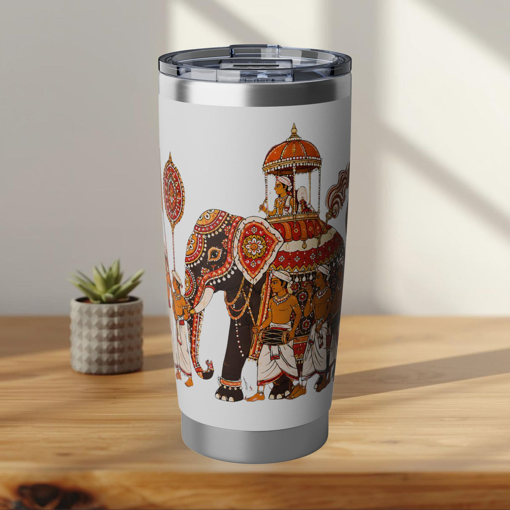 Sri Lanka Kandy Perahera Procession Tumbler 20oz | White