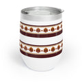 Raksha Mask Wine Tumbler Sri Lankan Devil Dance Border Stemless Cup | Ceylon Culture Vibes