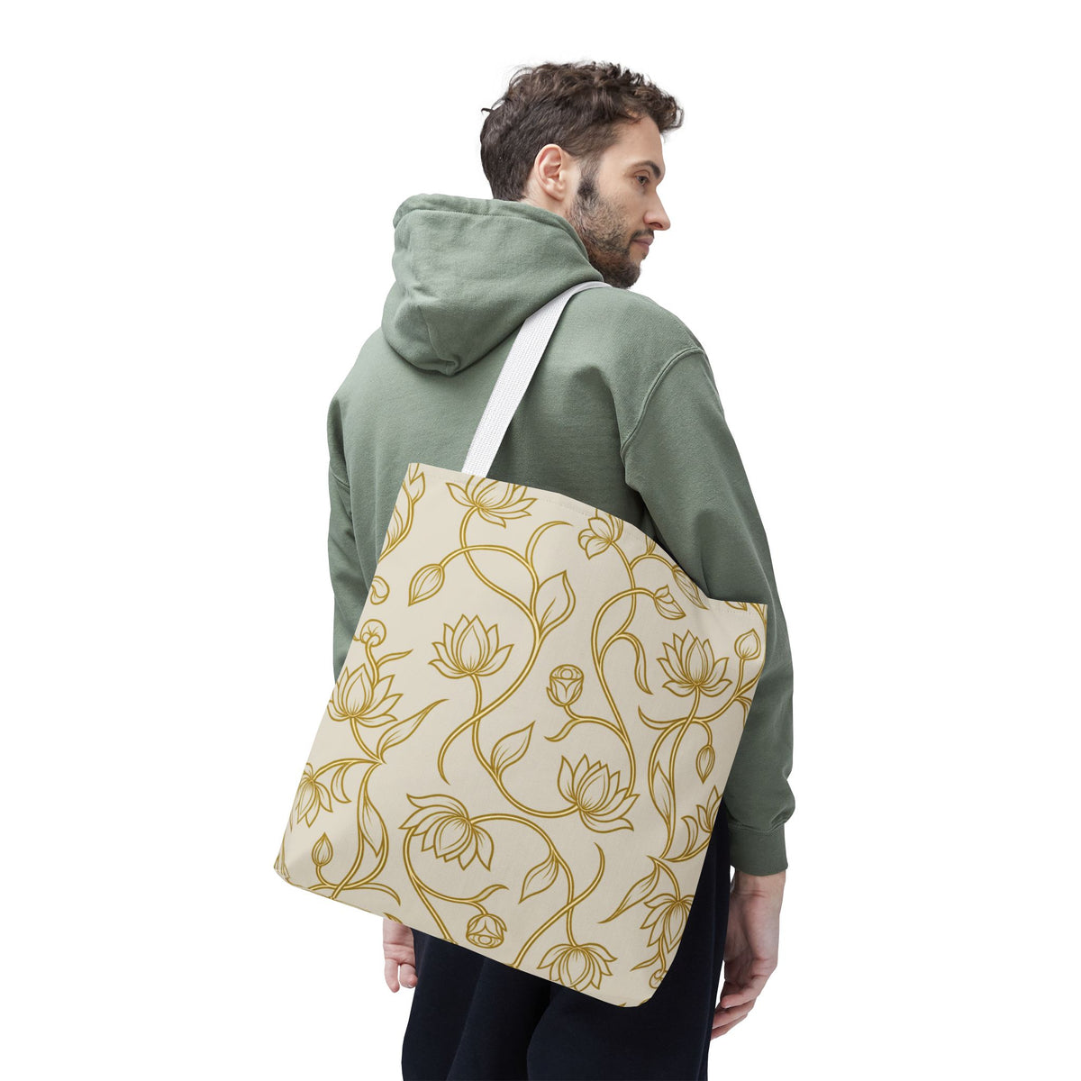 Ceylon Lotus Tote Bag Sri Lankan Temple Flower Canvas Shopper