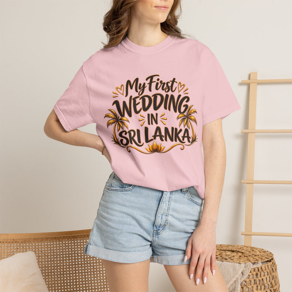 Sri Lanka Unisex Wedding T-Shirt – My First Wedding in Sri Lanka