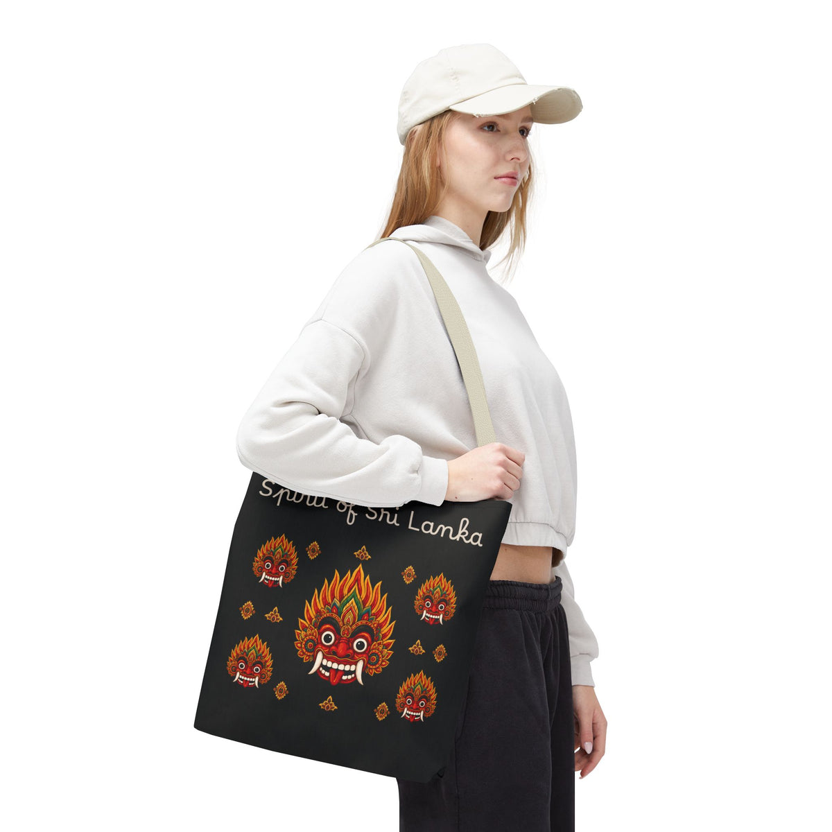 Sri Lankan Gift Tote Bag Spirit of Sri Lanka Raksha Mask Design