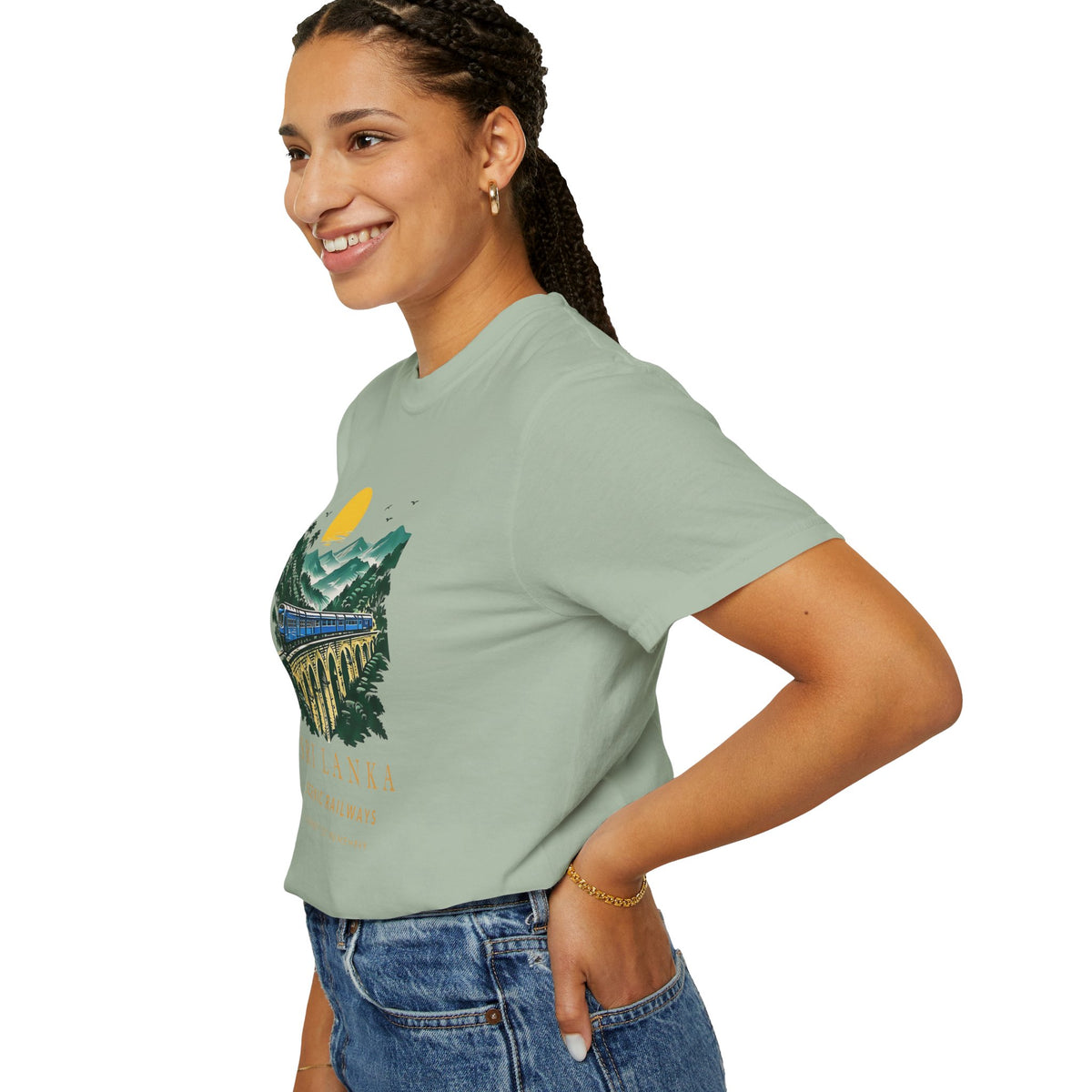Sri Lanka Nine Arch Bridge Unisex T-Shirt Vintage Railway Tee