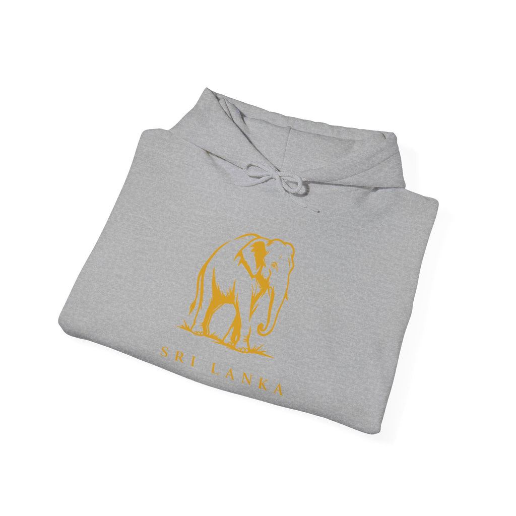 Sri Lanka Elephant Unisex Hoodie Gold Heritage Design