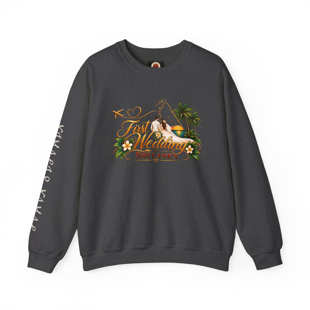 Personalized Sri Lanka Wedding Sweatshirt – Unisex Crewneck