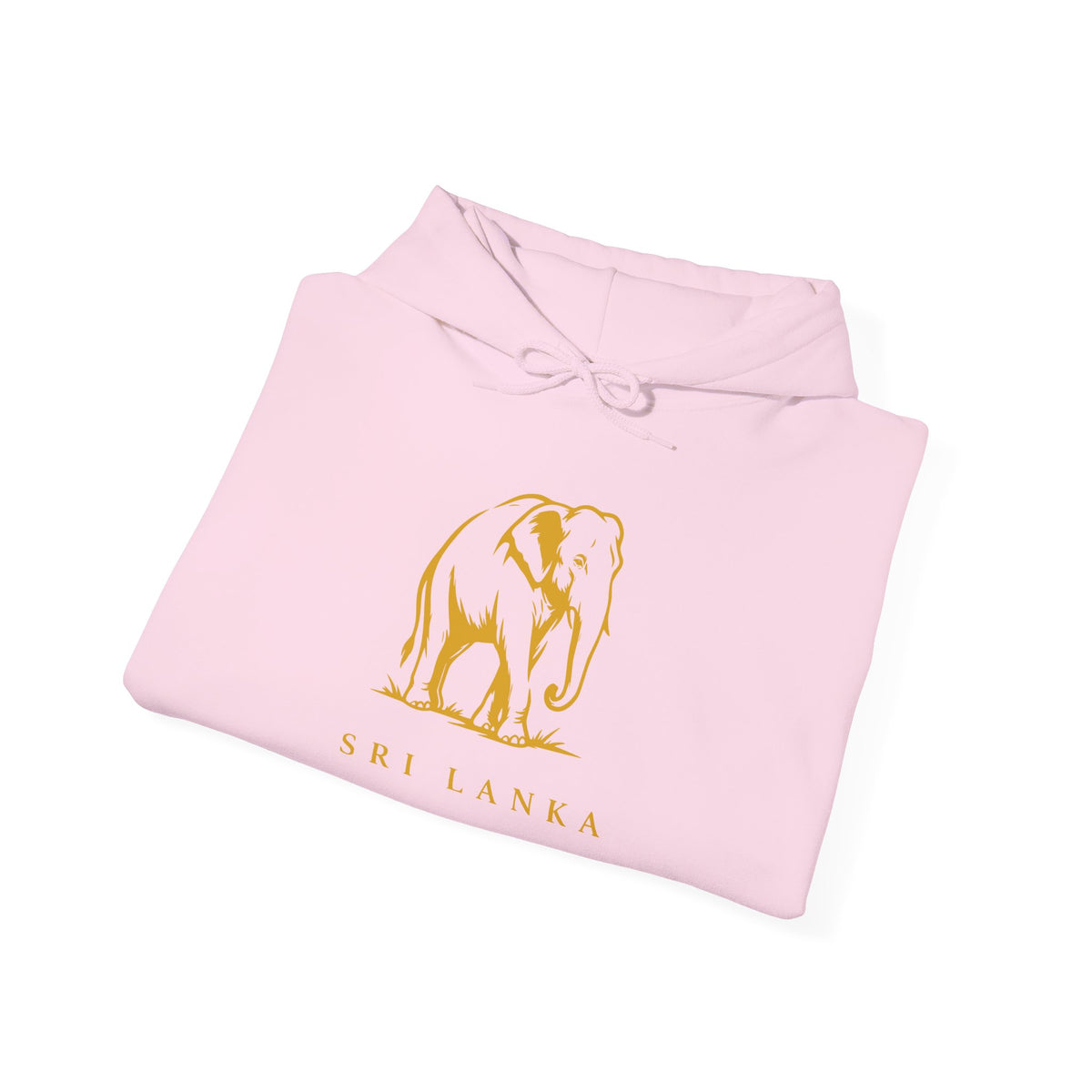 Sri Lanka Elephant Unisex Hoodie Gold Heritage Design