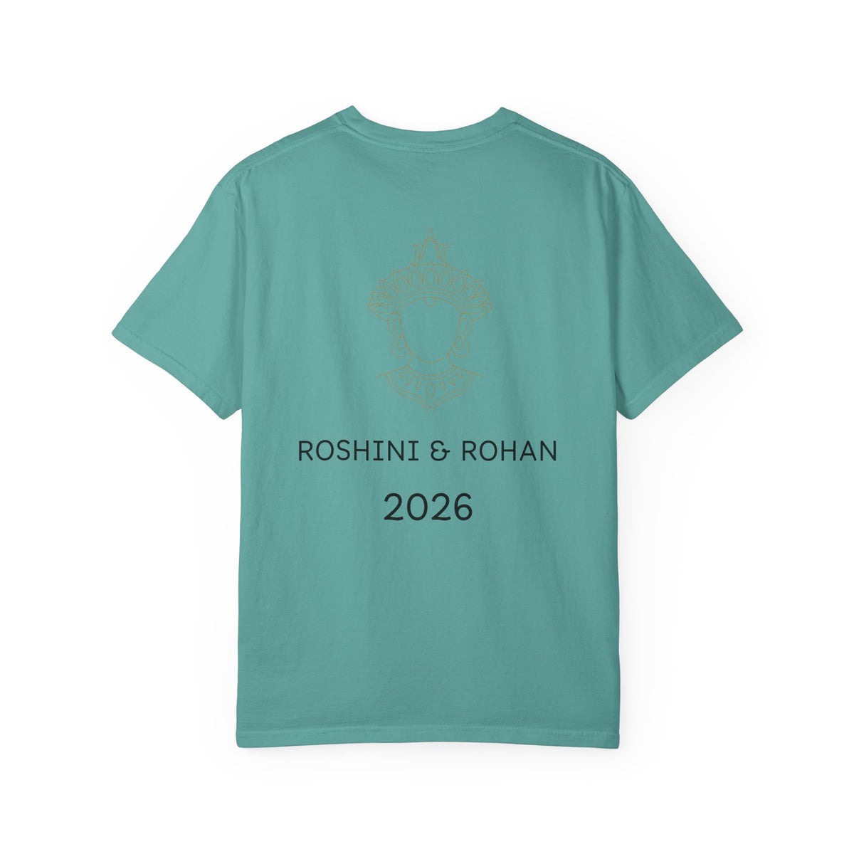 Sri Lanka Destination Wedding T-Shirt — "First Wedding Sri Lanka" Couple Tee (Roshini & Rohan 2026)