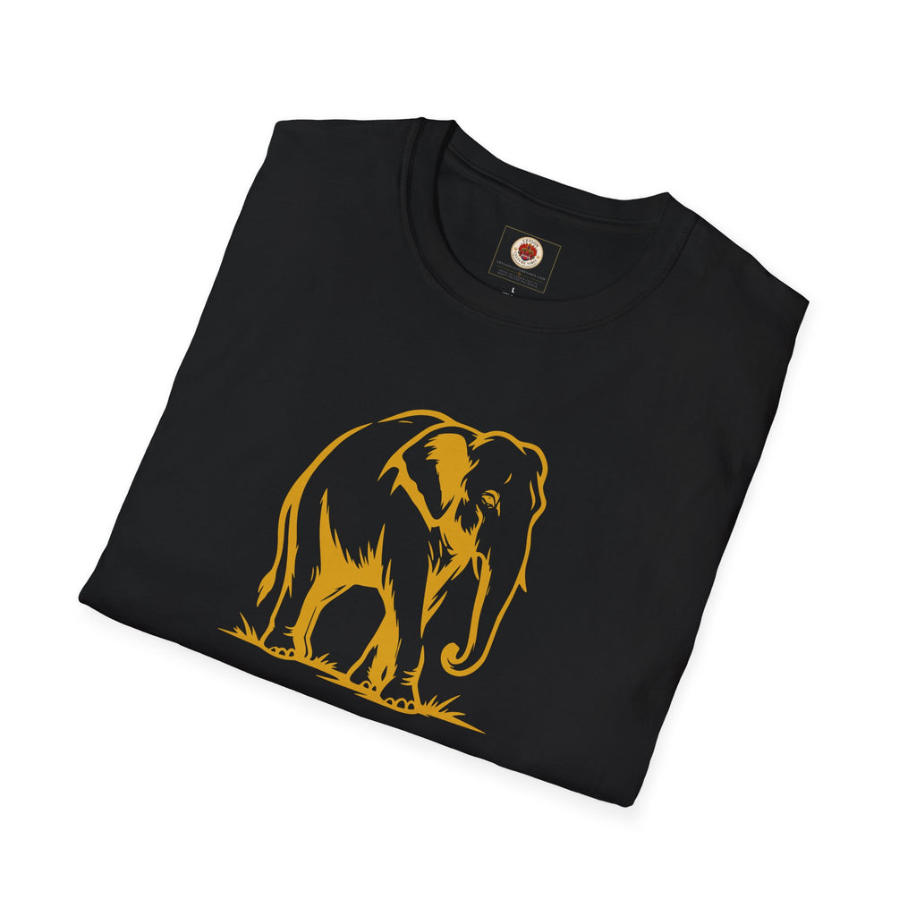 Sri Lanka Elephant Unisex T-Shirt Minimal Ochre Graphic Tee