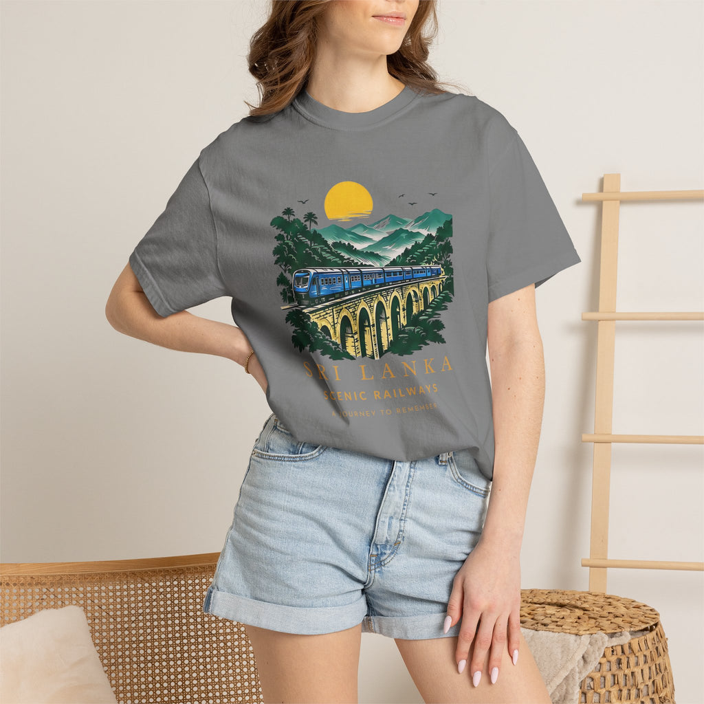 Sri Lanka Nine Arch Bridge Unisex T-Shirt Vintage Railway Tee