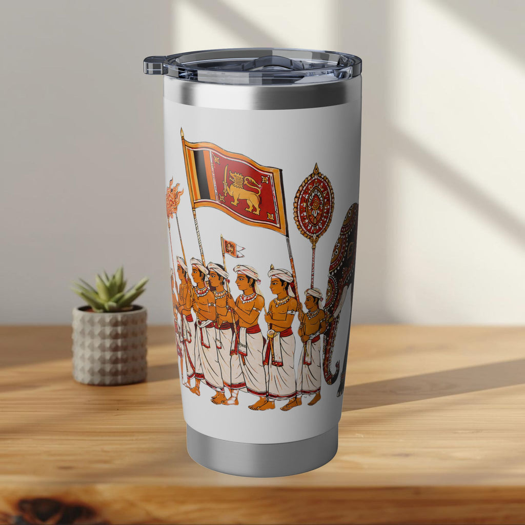 Sri Lanka Kandy Perahera Procession Tumbler 20oz | White
