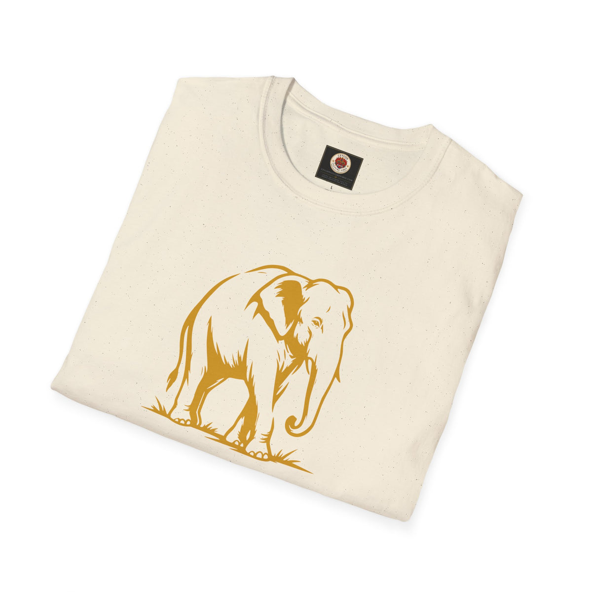 Sri Lanka Elephant Unisex T-Shirt Minimal Ochre Graphic Tee