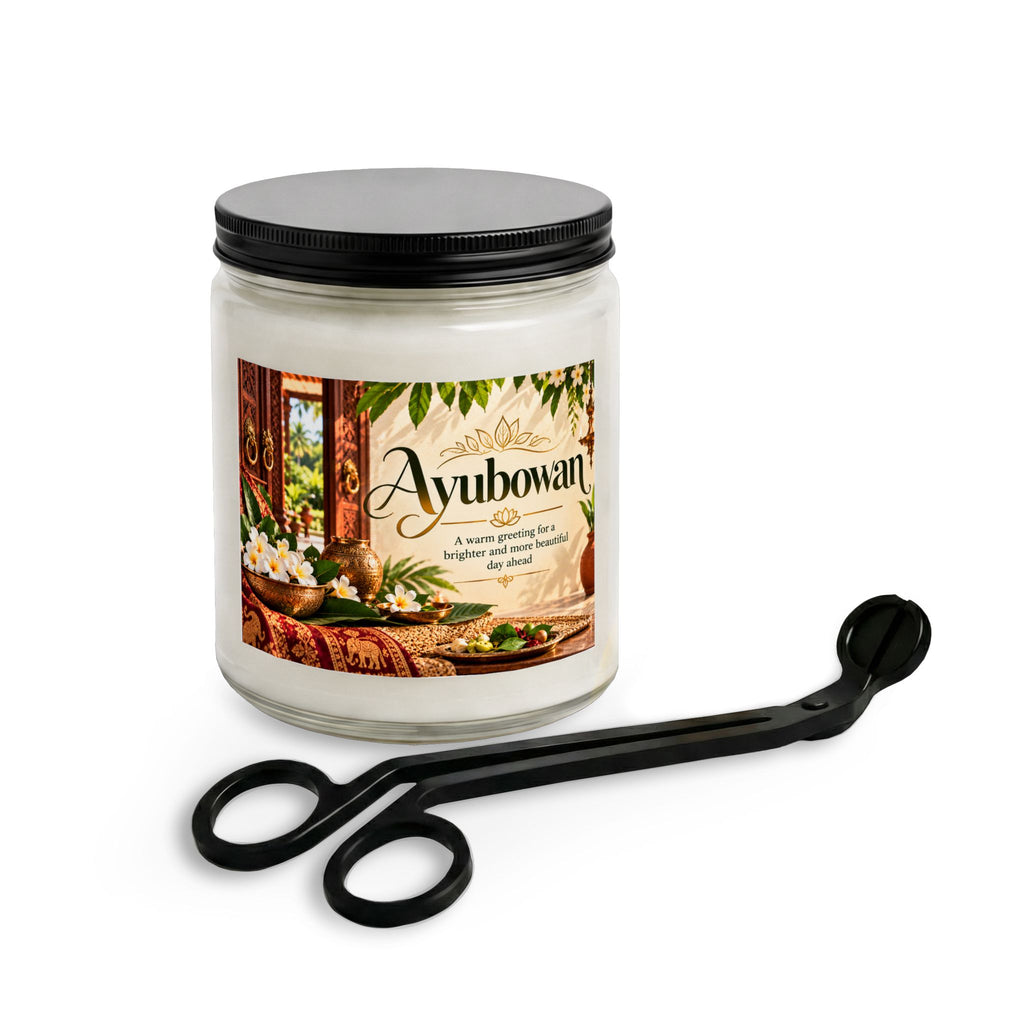 Ayubowan Aromatherapy Candle Set with Wick Trimmer