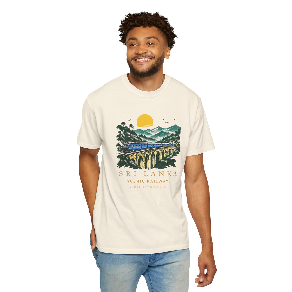 Sri Lanka Nine Arch Bridge Unisex T-Shirt Vintage Railway Tee