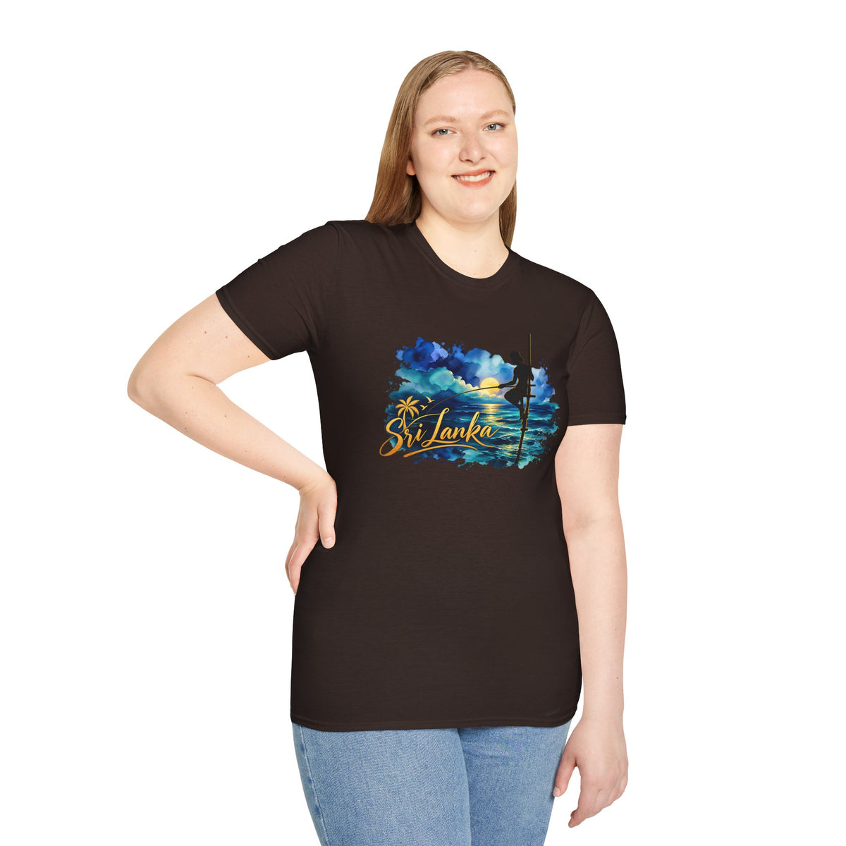 Sri Lanka Watercolor Surf T-Shirt