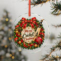 Merry Cricket Christmas Glass Ornament | Cricket Fan Gift