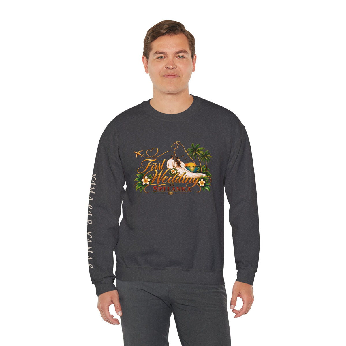 Personalized Sri Lanka Wedding Sweatshirt – Unisex Crewneck