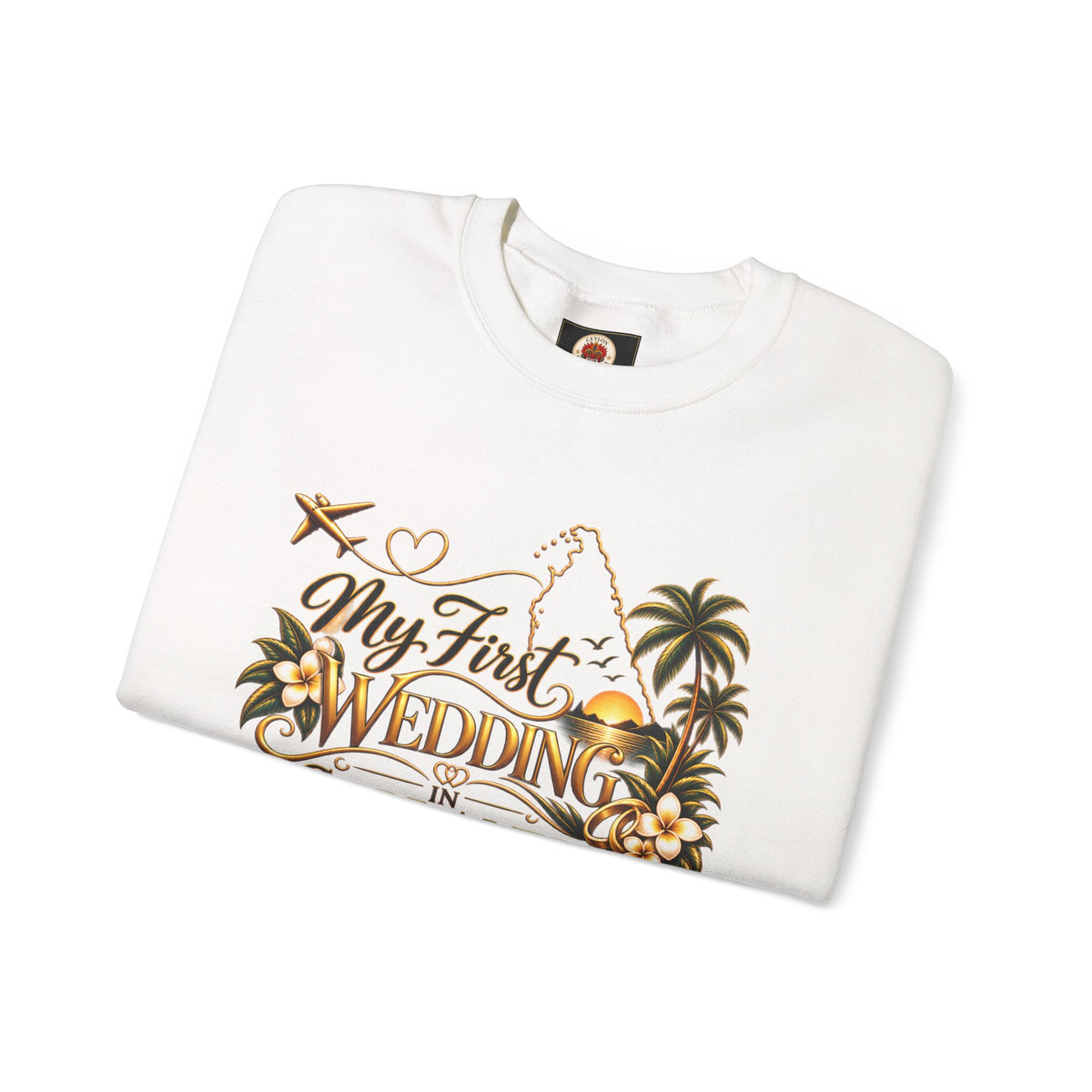Personalized Sri Lanka Wedding Sweatshirt | Name on Right Sleeve