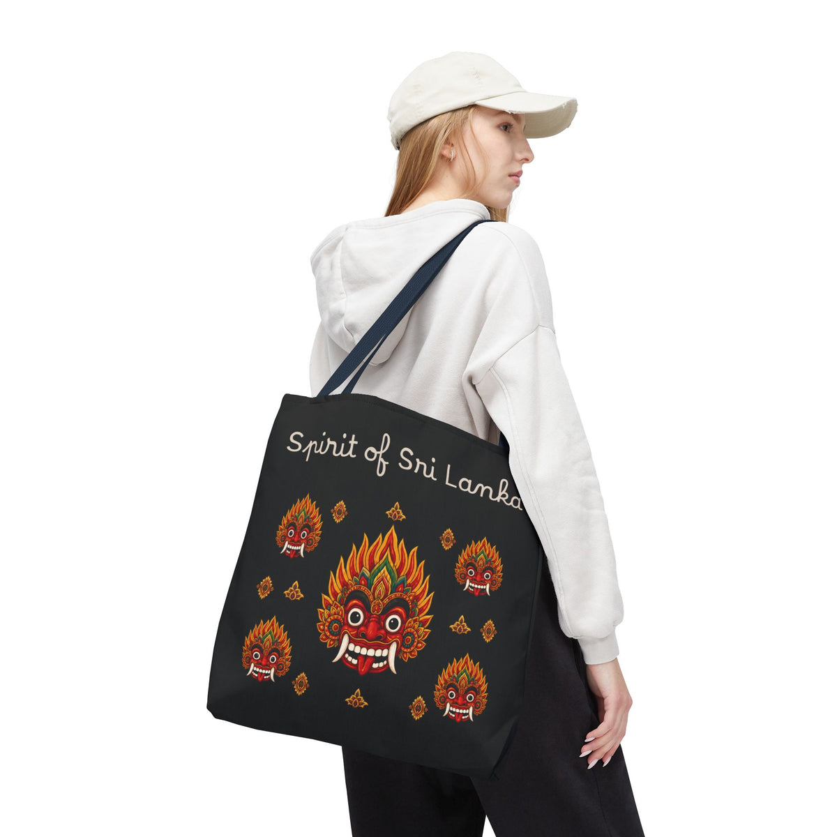 Sri Lankan Gift Tote Bag Spirit of Sri Lanka Raksha Mask Design