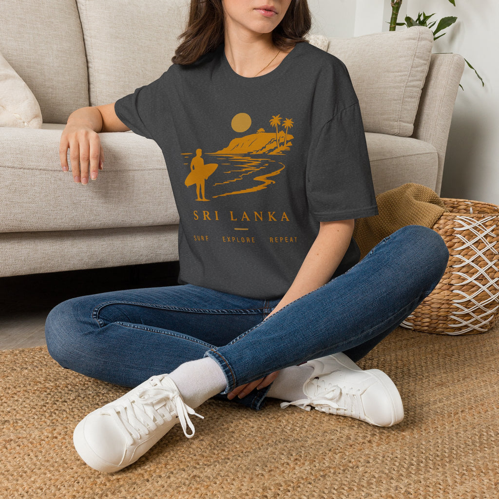 Sri Lanka Surf  Unisex T-Shirt  Surf Explore Repeat Beach Tee
