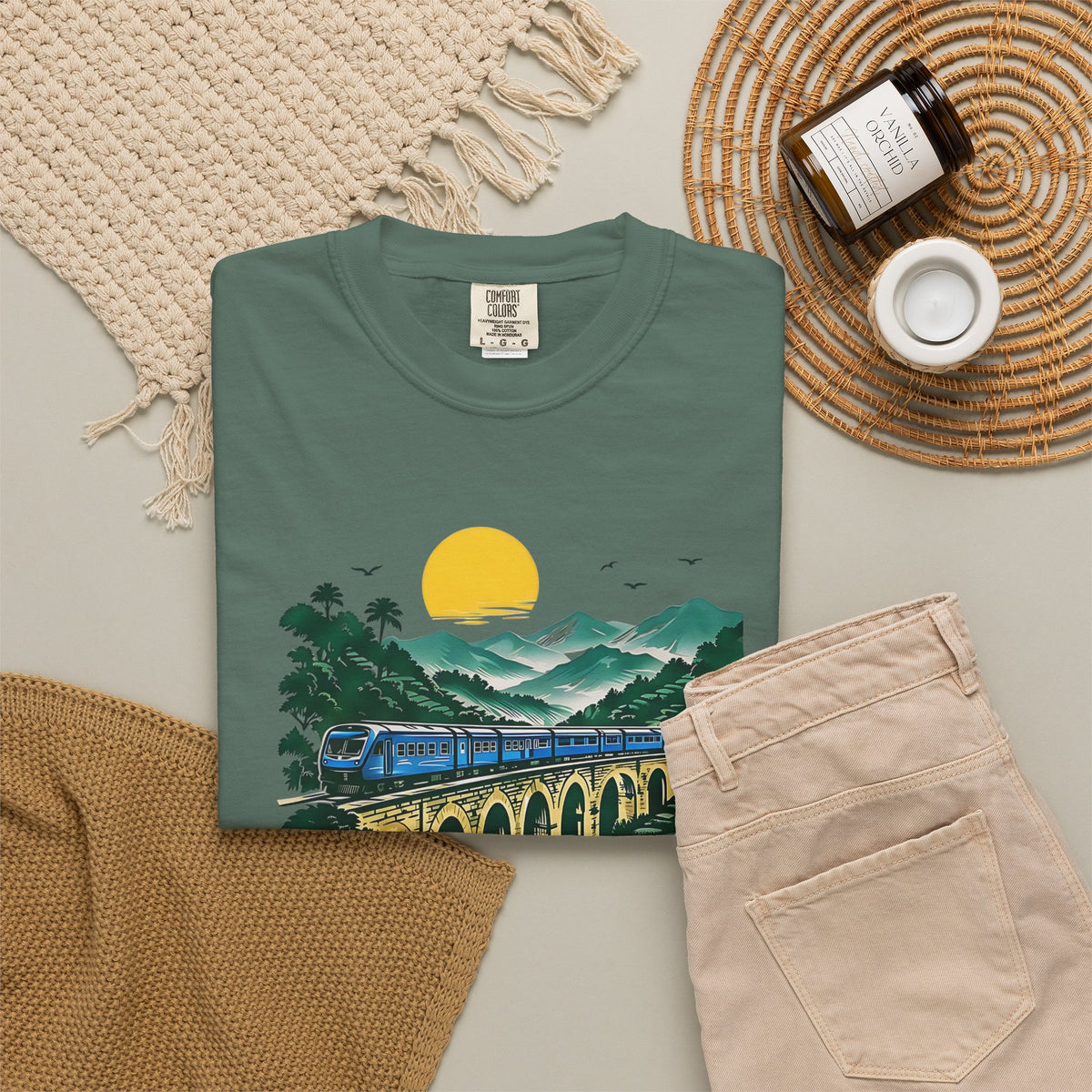 Sri Lanka Nine Arch Bridge Unisex T-Shirt Vintage Railway Tee