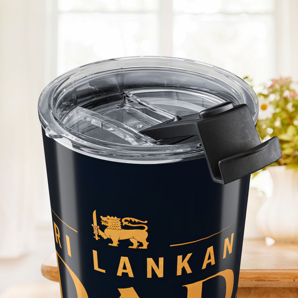 Sri Lanka Cricket Dad Tumbler 20oz | Black & Gold Batsman
