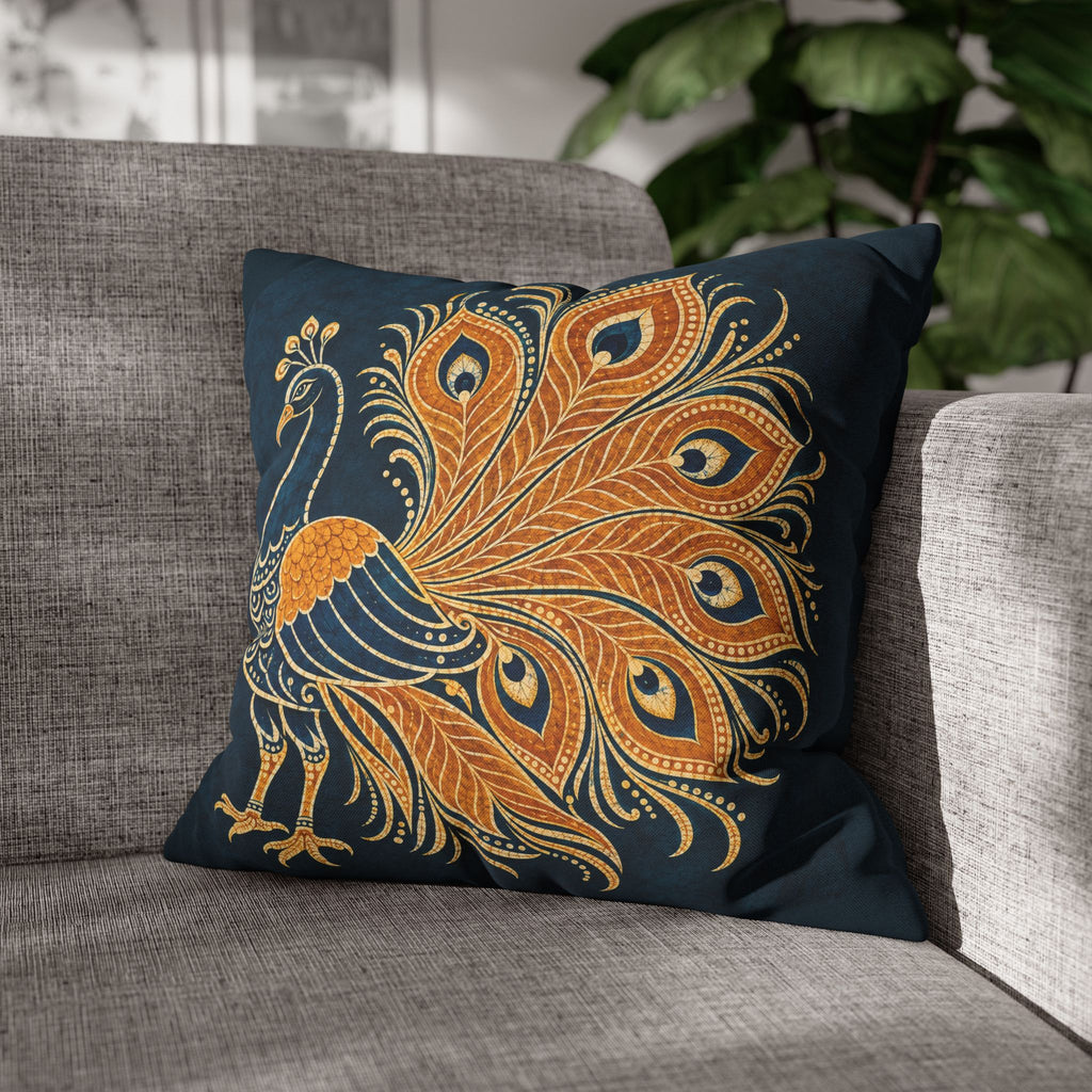 Peacock Batik Cushion Cover Sri Lankan Gift Pillowcase