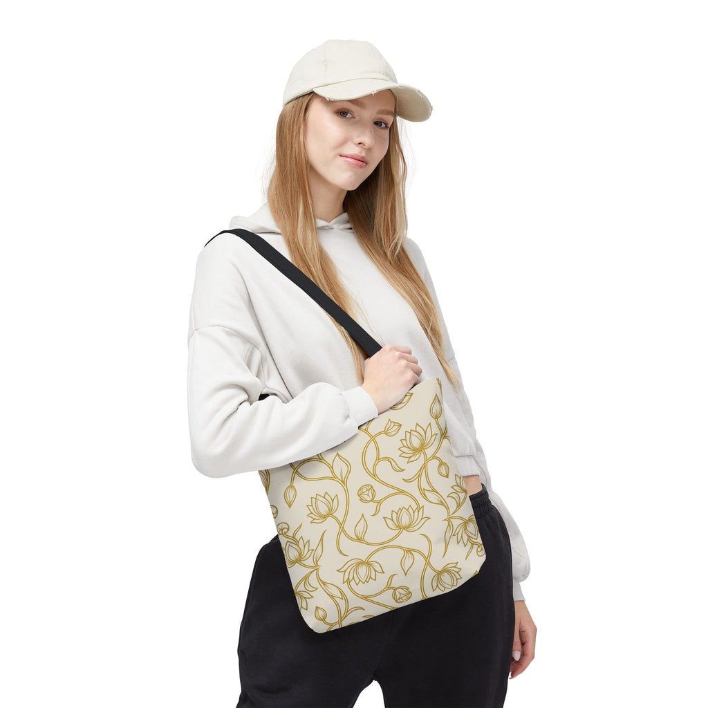 Ceylon Lotus Tote Bag Sri Lankan Temple Flower Canvas Shopper