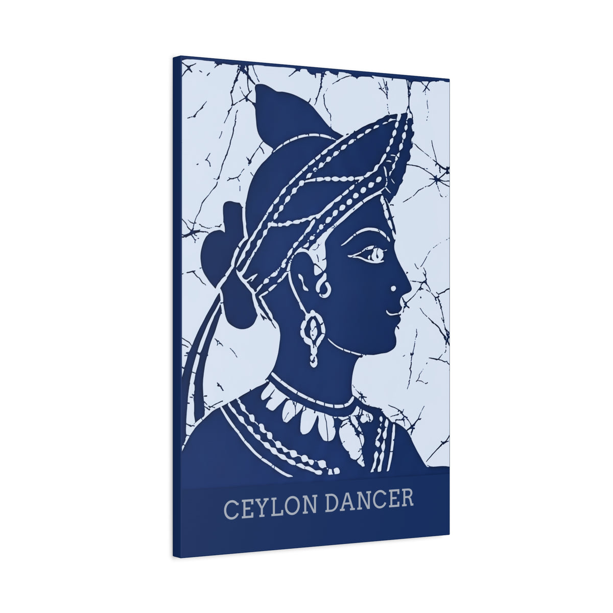 Ceylon Dancer Matte Canvas Wall Art Sri Lankan Batik Heritage Print