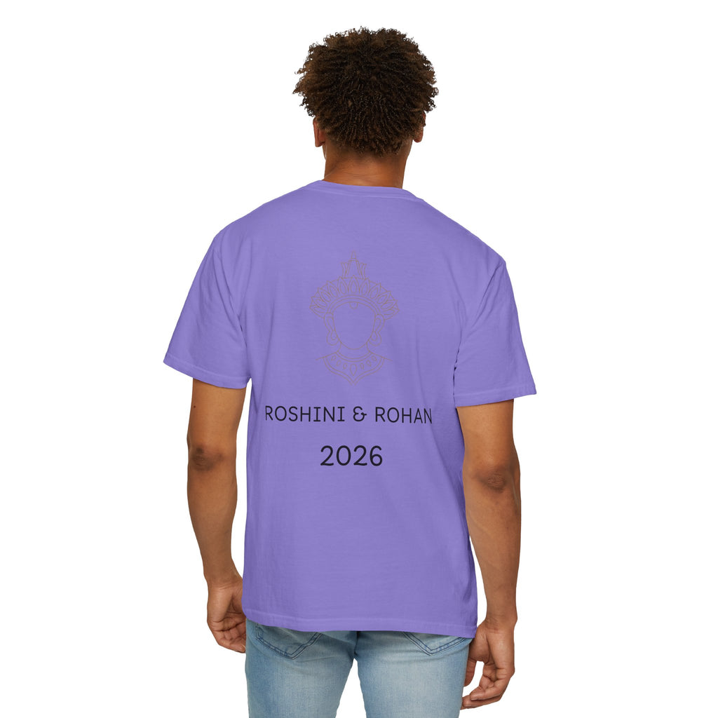Sri Lanka Destination Wedding T-Shirt — "First Wedding Sri Lanka" Couple Tee (Roshini & Rohan 2026)