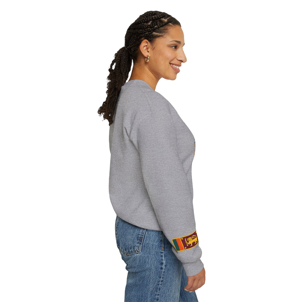 Sri Lanka Surf Crewneck Sweatshirt - Watercolor Stilt Fisherman Graphic