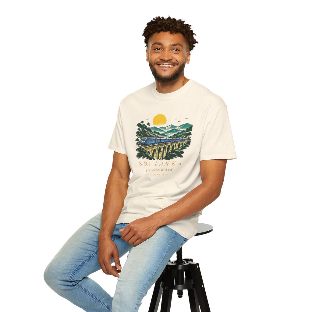 Sri Lanka Nine Arch Bridge Unisex T-Shirt Vintage Railway Tee