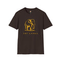 Sri Lanka Elephant Unisex T-Shirt Minimal Ochre Graphic Tee