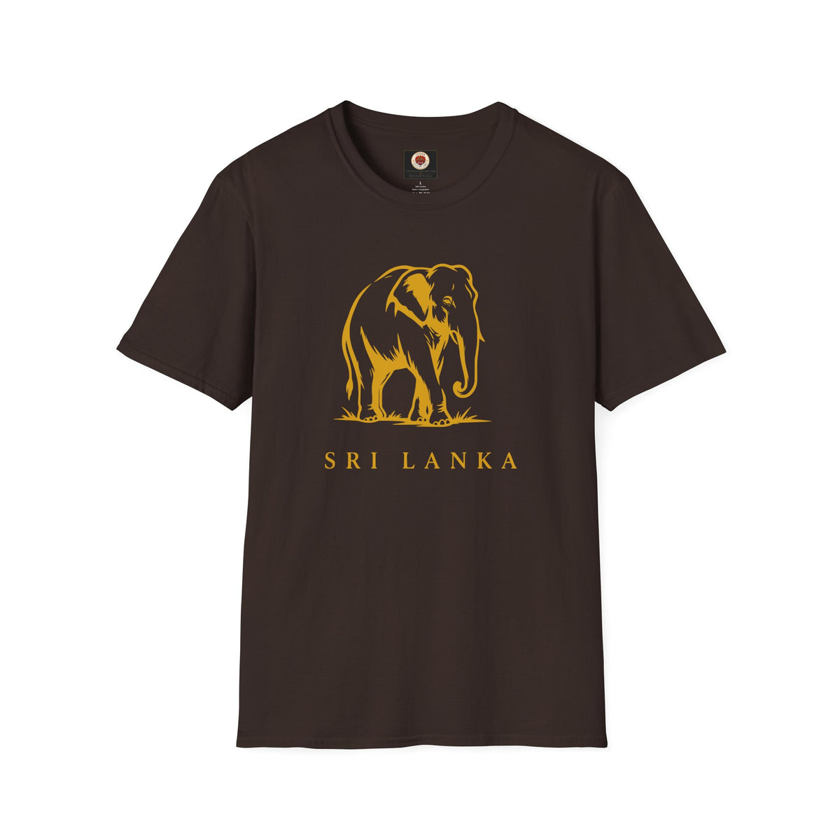 Sri Lanka Elephant Unisex T-Shirt Minimal Ochre Graphic Tee