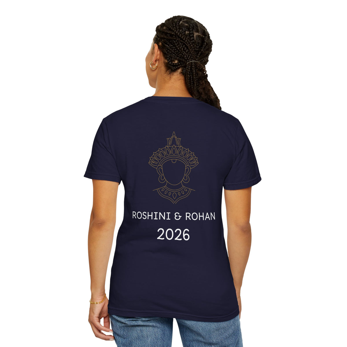 Sri Lanka Destination Wedding T-Shirt — "First Wedding Sri Lanka" Couple Tee (Roshini & Rohan 2026)