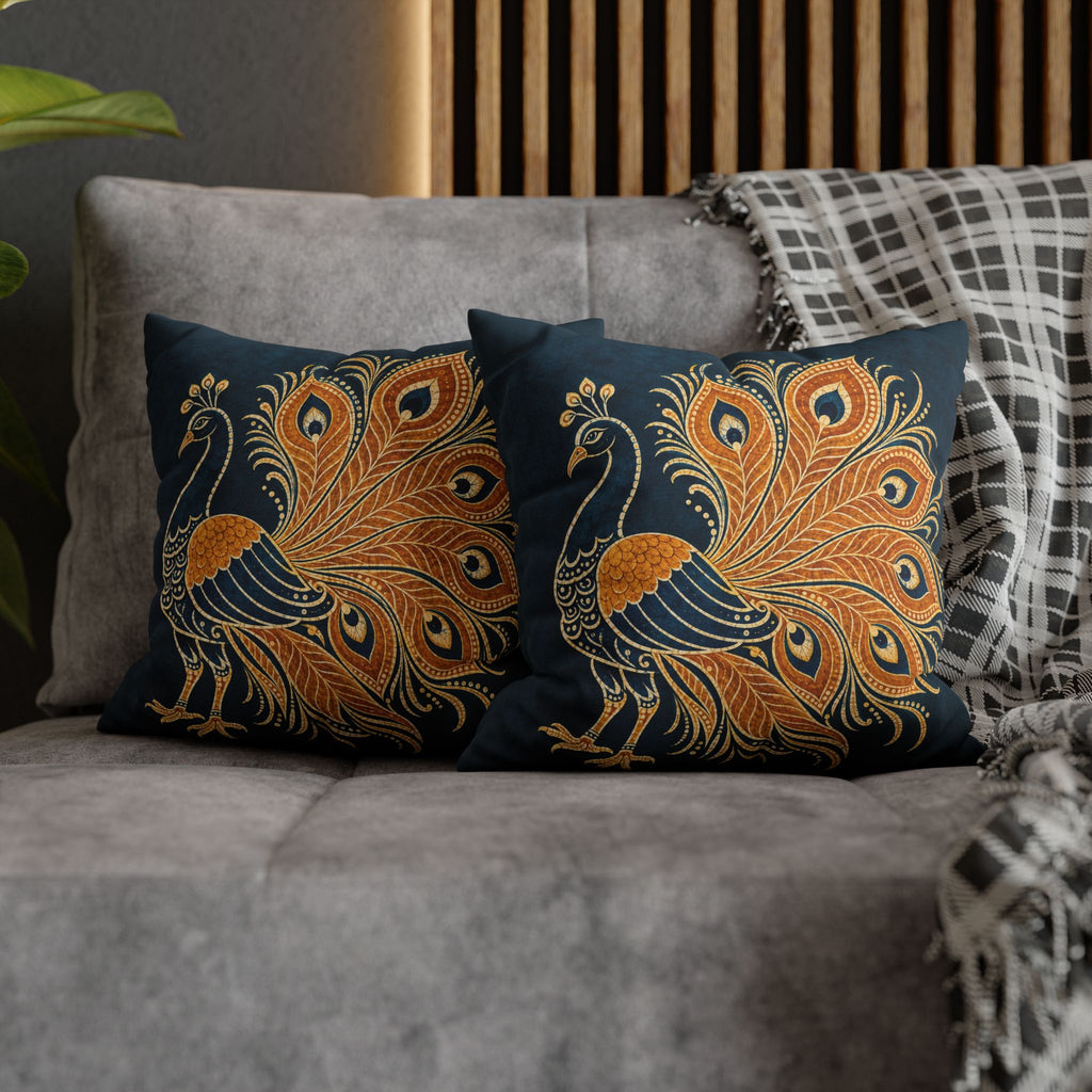 Peacock Batik Cushion Cover Sri Lankan Gift Pillowcase