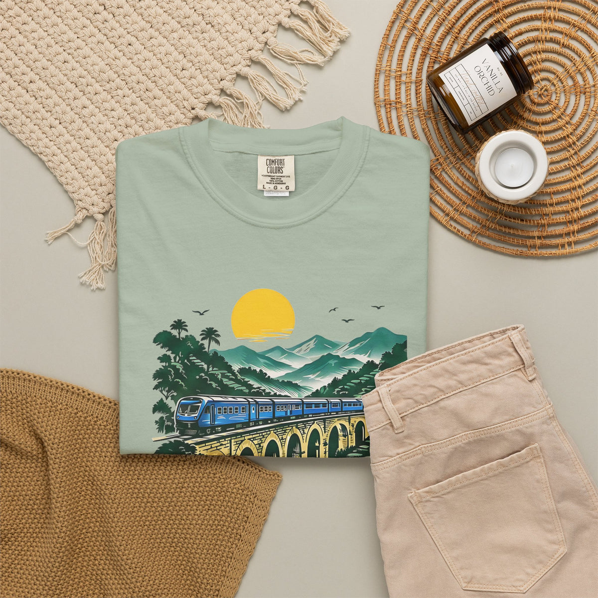 Sri Lanka Nine Arch Bridge Unisex T-Shirt Vintage Railway Tee
